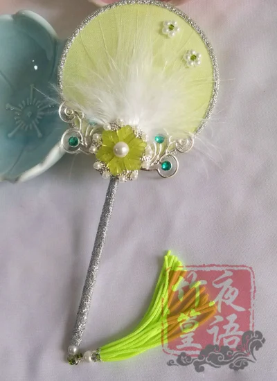 ドール用 撮影道具 アイテム うちわ SDサイズ人形通用 黄色 青果