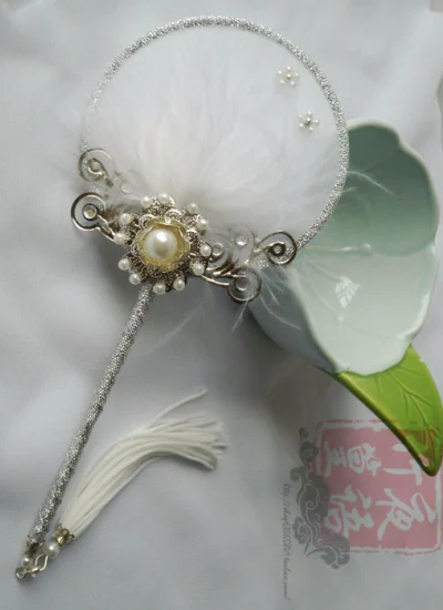 ドール用 撮影道具 アイテム うちわ SDサイズ人形通用 白色 雲岫