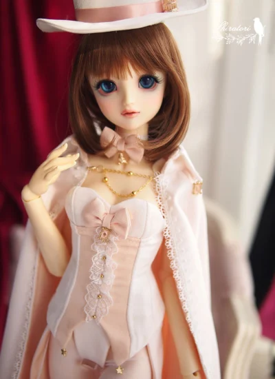 ドール衣装 SD/SDGrサイズ人形用 女用 イブニングドレス 白色