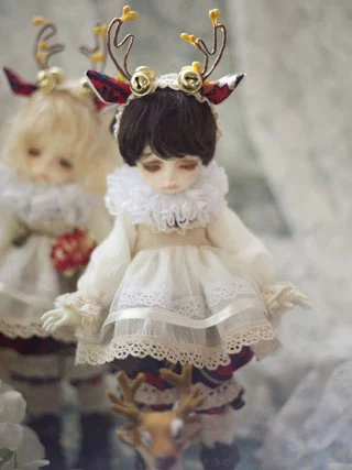 球体関節人形用衣装セット YSDサイズ人形用 男/女通用 クリスマス 聖小鹿 ベージュ