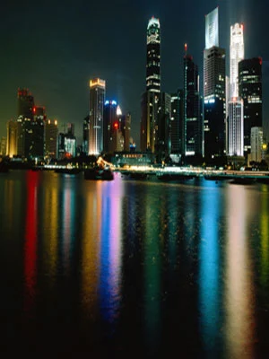 人形アイテム 人形用背景の幕 シャンハイ 夜景 y2931