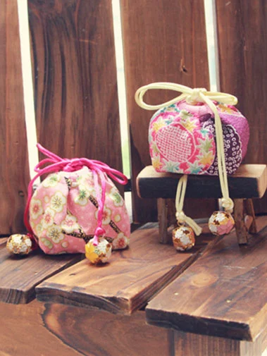 ドール用バック 飾り物 SD/MSDサイズ人形用 巾着 ピンク
