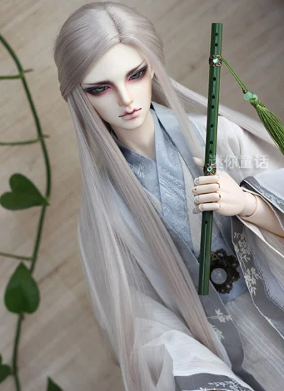 ドール用ウィッグ 1/3 1/4 SD/MSDサイズ人形用 ゴールド/グレーあり ストレート