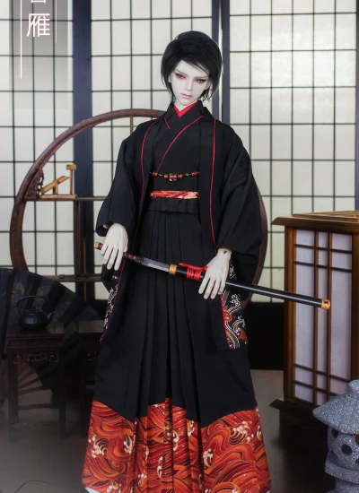 ドール服 和風男用着物 75cm/70cm/SD/MSD/幼SDサイズ人形用 暮雁 男用