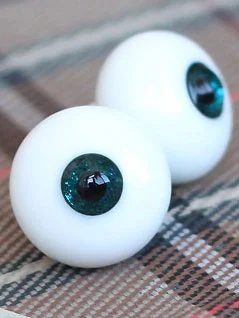 球体関節人形用 グラスアイ 三白眼 青色 18mm/16mm