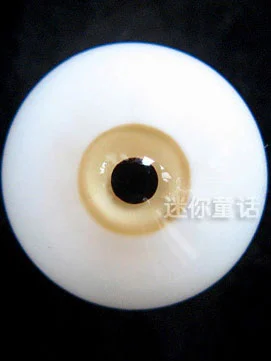 ドール用アイ グラスアイ イェロー 小虹彩 16mm/18mm 球体関節人形用