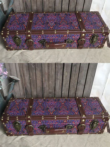 ドール用出かけ箱 70cm/SD/MSD/YSD/1/4双子/1/6双子サイズ用　パープル