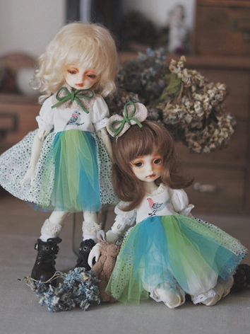 数量限定 球体関節人形用衣装セット YSDサイズ人形用 鳥 グリーン