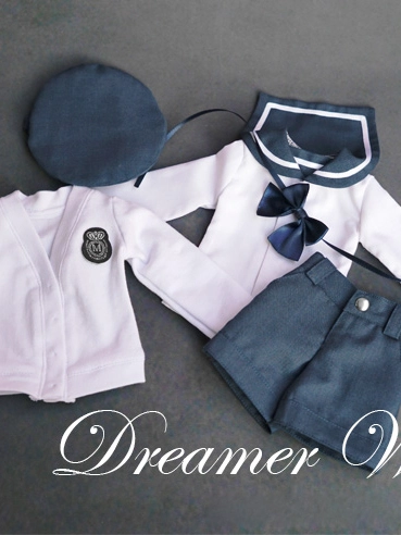 ドール服 SD/MSD/YSD人形衣装 セーラー服 ホワイト