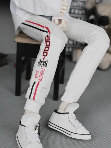 球体関節人形用ズボン SD/70cmサイズ人形用 ブラック/ホワイト