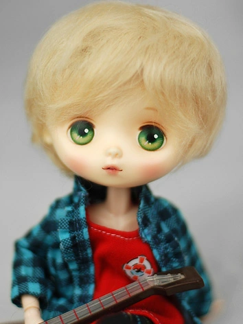 ドール用ウィッグ SDサイズ人形用 ゴールド/オレンジ