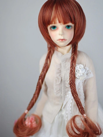 ドール用ウィッグ SDサイズ人形用 ブラウン/パープル