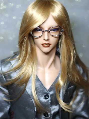 ドール用ウィッグ 真似モヘア ストレートSDサイズ人形用 ゴールド