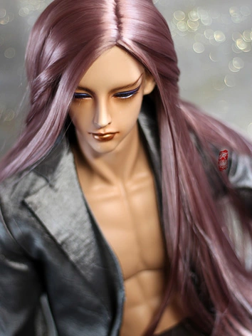 ドール用ウィッグ 真似モヘア パーマ パープル SDサイズ人形用