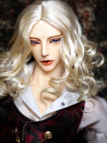 ドール用ウィッグ 真似モヘア パーマ ゴールド SDサイズ人形用