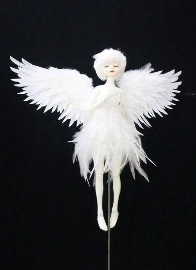 ドール用アイテム 羽翼 wing YOSD/MSDサイズ用 ホワイト/ブラック 球体関節人形用 BJDDOLL