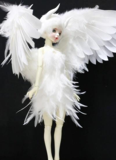 ドール用アイテム 羽翼 wing YOSD/MSD/SD/70cmサイズ用 ホワイト/ブラック 球体関節人形用 BJDDOLL