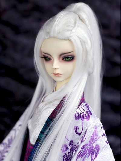 ドール用ウィッグ SD/小顔SDサイズ用 ブラック/ワイン/ホワイト