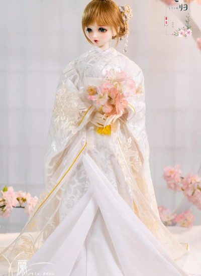 球体関節人形用着物 花嫁  白無垢 75cm/70cm/68cm/SD17/SD13/SD10/MSDサイズあり 冬帰 女
