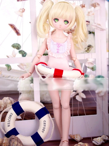 ドール用アクセサリー 撮影道具 浮き輪 ブルー/赤色