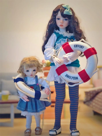 ドール用アクセサリー 撮影用 浮き輪 SD/MSDサイズ人形用 青色/赤色