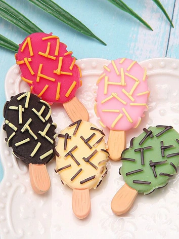 ドール用アクセサリー 撮影用 アイスクリーム 70cm/SD/MSDサイズ通用 赤色/ピンク/イエロー/ブラック/グリーン