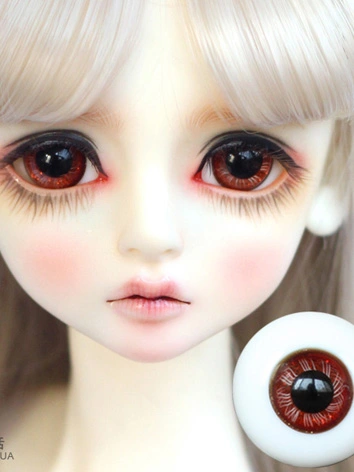 球体関節人形用 グラスアイ  12mm/14mm/16mm/18mmサイズ 赤色