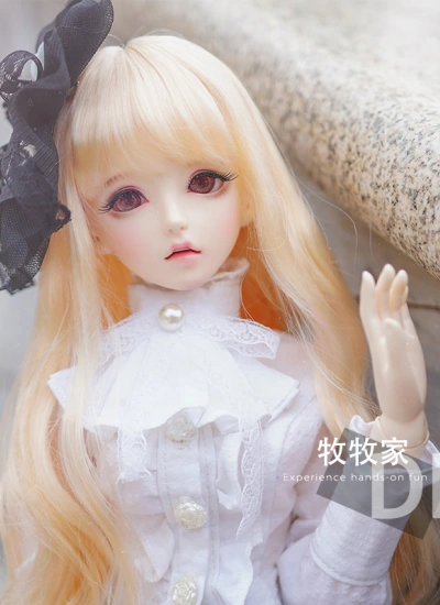 BJD ドール用ウィッグ スタイルウィッグ SD/小顔SD/MSDサイズ用 ゴールド