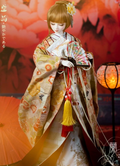 BJD 球体関節人形用時代服 75cm/70cm/68cm/SD/MSD/YSDサイズ 花魁 盛晶 女性用