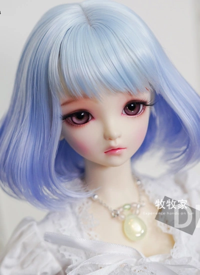 BJD ドール用ウィッグ SD/MSDサイズ用 ブルー