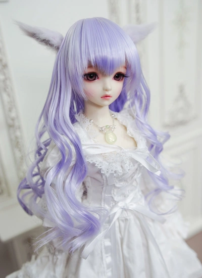 BJD ドール用ウィッグ 狐ちゃん1.0 SD/小顔SD/MSDサイズ用 パープル/ピンク/ブルー/ゴールド/ブラック