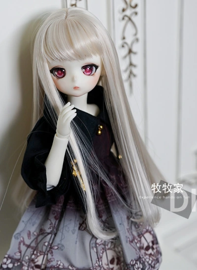 BJD ドール用ウィッグ YOSDサイズ用 ゴールド パーマ 女性用