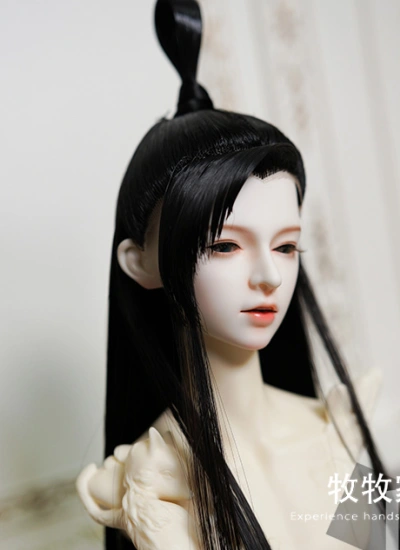 BJD ドール用ウィッグ スタイルウィッグ SD/小顔SDサイズ人形用 ブラック