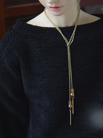 BJD用 ドール用ネックレス 飾り物 ゴールド 70cm/SDサイズ人形用