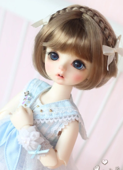 ドール用ウィッグ 1/3/1/4/1/6サイズ人形用 SD/MSD/YOSD用 ブラウン パーマ