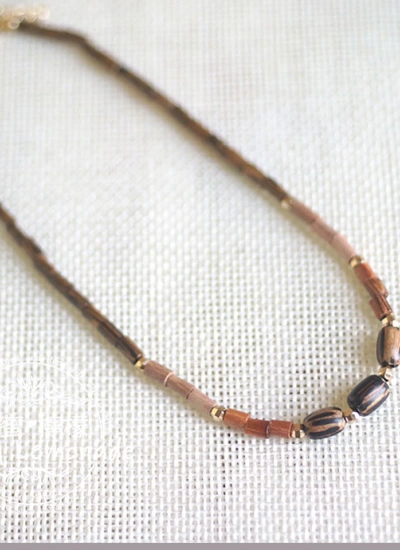 ドール用 飾り物 ネックレス ブラウン 70cm/SDサイズ人形用