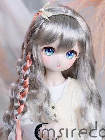 BJD ドール用ウィッグ R4 SD/MSD/幼SDサイズ人形用 シルバー/ブラウン/ピンク/ゴールド 長いパーマ 女性用