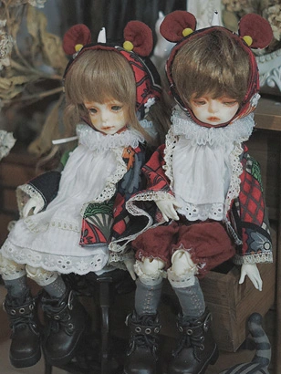 球体関節人形用衣装セット ネズミ 鼠 男タイプ/女タイプ 幼SDサイズ人形用 