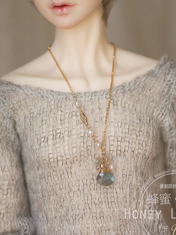 ドール用 飾り物 ネックレス 青色 70cm/SDサイズ人形用