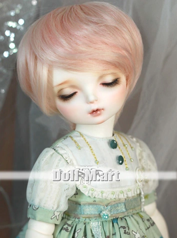 ドール用ウィッグ SDサイズ人形用ウィッグ ショット髪 ピンク/ゴールド/ブラウン/ブラック