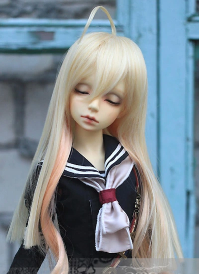 ドール用ウィッグ SDサイズ人形用ウィッグ パーマ ゴールド/ブラウン