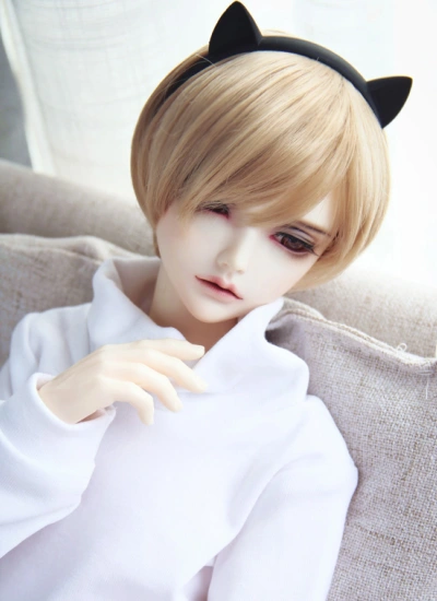 ドール用ウィッグ ゴールド ショット髪 SDサイズ人形用