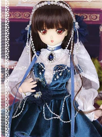 BJD 球体関節人形用衣装セット MSD/MDDサイズ人形用 『宝石少女』青色 女性用