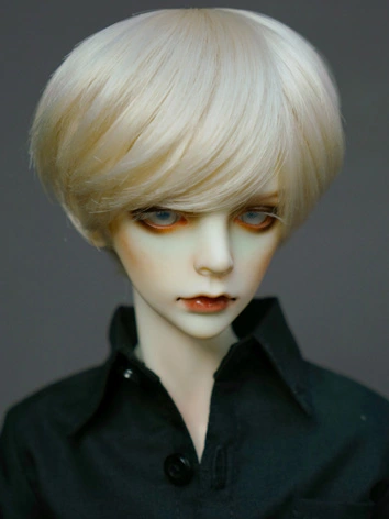 BJD ドール用ウィッグ ショット髪 ゴールド SDサイズ人形用