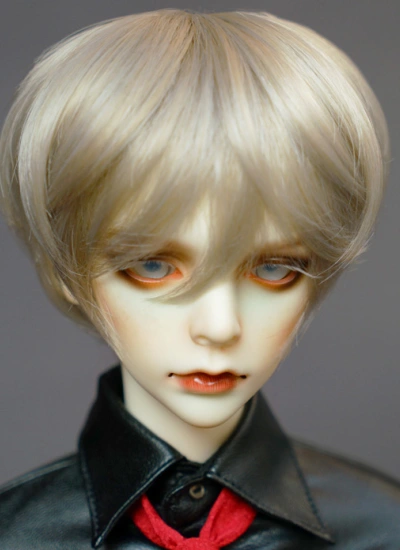 BJD ドール用ウィッグ ショット髪 ゴールド SDサイズ人形用