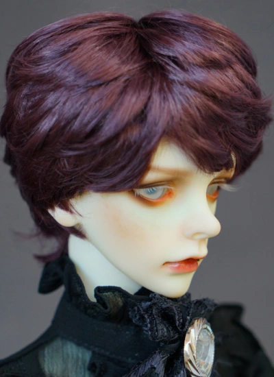 BJD ドール用ウィッグ パーマ 紫色 SD/小顔SD/MSD/幼SDサイズ人形用