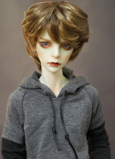 BJD ドール用ウィッグ パーマ ブラウン 女用 SD/MSD/幼SDサイズ人形用