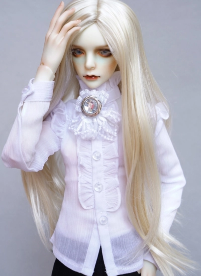 BJD ドール用ウィッグ パーマ ゴールド 女用 SD/MSD/幼SDサイズ人形用
