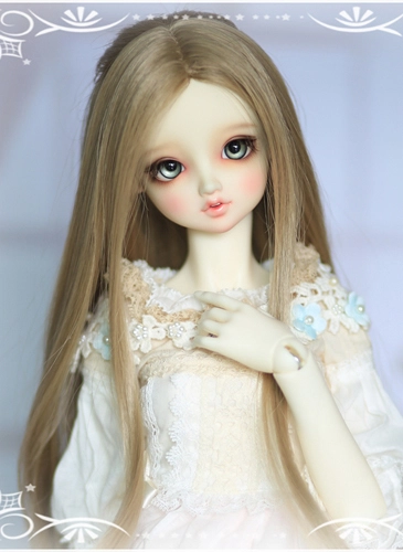 球体関節人形用 ドール用ウィッグ SDサイズ人形用 パーマ 亜麻色