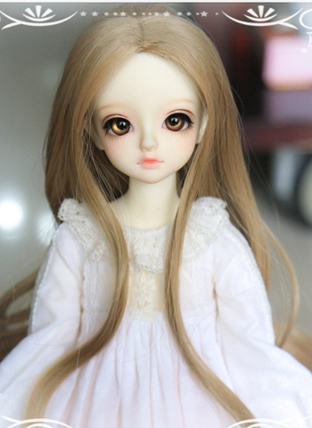 球体関節人形用 ドール用ウィッグ MSDサイズ人形用 パーマ 亜麻色